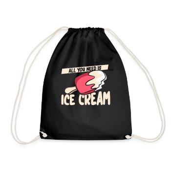 Tout ce dont vous avez besoin est une sorbetière Gelato Lover Ice - Sac de sport léger - noir - Devant