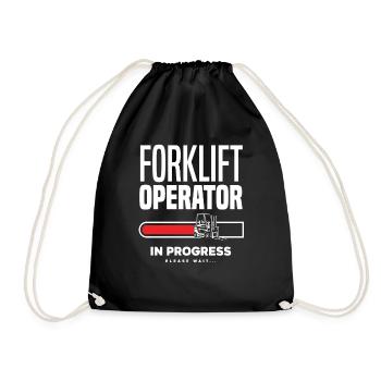 Progression du conducteur de chariot élévateur Veuillez patienter - Sac de sport léger - noir - Devant