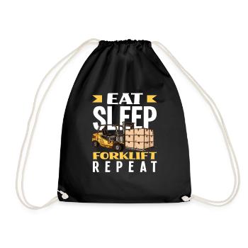 Mode de vie du conducteur de chariot élévateur : Nourriture Sommeil - Sac de sport léger - noir - Devant