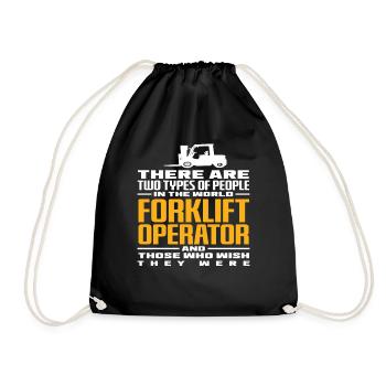 Gabelstaplerfahrer Humor - Zwei Arten von Menschen - Turnbeutel - Schwarz - Vorne