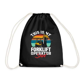 This Is My Forklift Driver Shirt - Drawstring Bag - black - Front