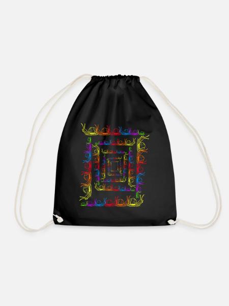 Regenbogen Schnecken LGBT Schnecke Schneckenhaus - Turnbeutel - Schwarz