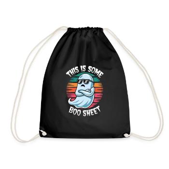 This is some boo sheet - Drawstring Bag - black - Front