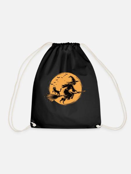 Hexe Sunset Design - Turnbeutel - Schwarz