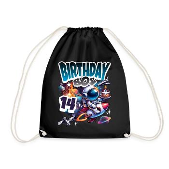 Astronaute 14e anniversaire Espace - Sac de sport léger - noir - Devant