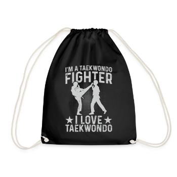 Je suis un combattant de taekwondo - Sac de sport léger - noir - Devant