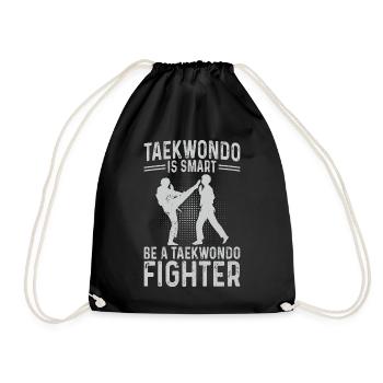 Le taekwondo est intelligent Soyez un combattant de taekwondo - Sac de sport léger - noir - Devant