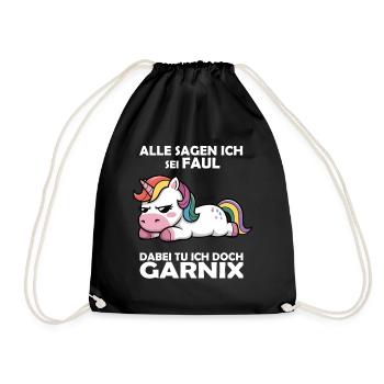 Everyone says I'm lazy, funny saying - Drawstring Bag - black - Front