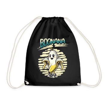 Funny Banana Ghost Ghosts Boonana - Drawstring Bag - black - Front