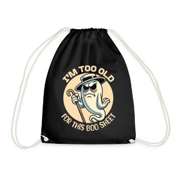 Boo Sheet fantôme drôle dire Design - Sac de sport léger - noir - Devant