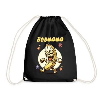 Lustiges Bananen Zombie Boonana Halloween Kostüm - Turnbeutel - Schwarz - Vorne
