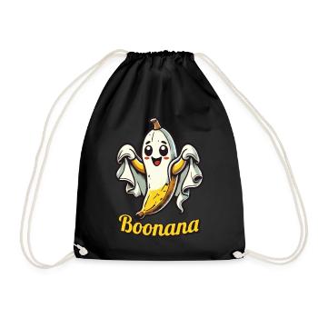 gruseliLustiges Bananen Gespenst Geister Boonana - Turnbeutel - Schwarz - Vorne