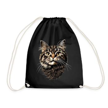 Chat Chat Maman Chat Maman Miaou J’aime les chats - Sac de sport léger - noir - Devant