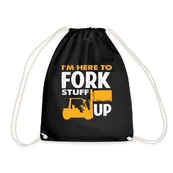 I'm here to pile things up - Drawstring Bag - black - Front