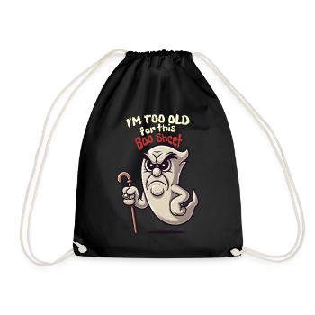 Drôle de dicton Design Grumpy Old Ghost - Sac de sport léger - noir - Devant