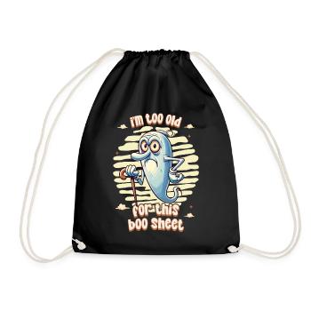 Drôle de dicton Design Grumpy Old Ghost - Sac de sport léger - noir - Devant