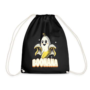Lustiges Bananen Gespenst Geister Boonana - Turnbeutel - Schwarz - Vorne