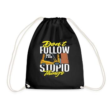 Ne me suivez pas, je fais des bêtises - Sac de sport léger - noir - Devant