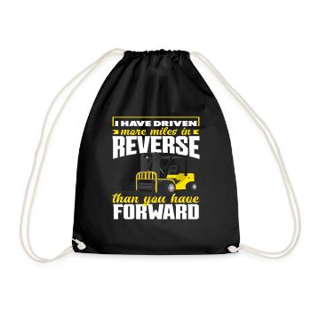 I drove more backwards - Drawstring Bag - black - Front