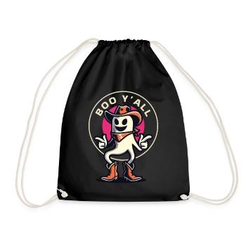 Boo Y’all Cowboy Fantômes Bonne Humeur Fantômes - Sac de sport léger - noir - Devant