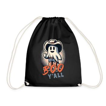 Boo Y’all Cowboy Fantômes Bonne Humeur Fantômes - Sac de sport léger - noir - Devant