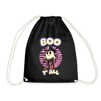 Boo y’all Cowboy Fantômes Bonne humeur Fantômes - Sac de sport léger - noir - Devant