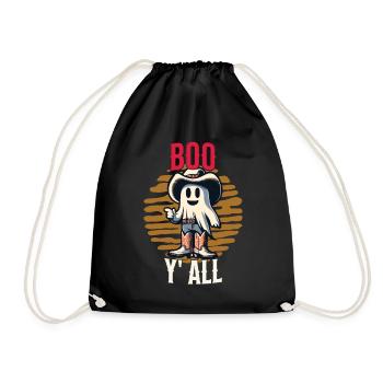 Boo Y'all Cowboy Ghosts Good Mood Ghosts - Drawstring Bag - black - Front