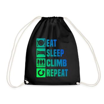Women Climber Climbing Bouldering Climber - Drawstring Bag - black - Front