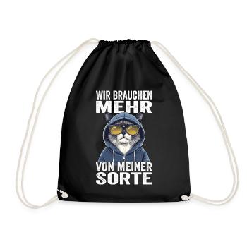 Wir brauchen mehr von meiner Sorte - Turnbeutel - Schwarz - Vorne