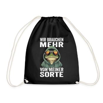 Wir brauchen mehr von meiner Sorte - Turnbeutel - Schwarz - Vorne