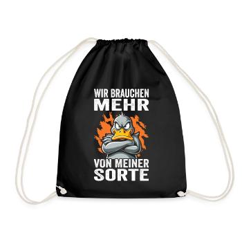 Wir brauchen mehr von meiner Sorte - Turnbeutel - Schwarz - Vorne