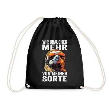 Wir brauchen mehr von meiner Sorte - Turnbeutel - Schwarz - Vorne