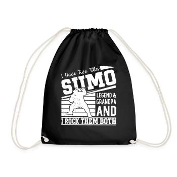 I have two titles sumo Legend & Grandpa Sumo Fight - Turnbeutel - Schwarz - Vorne