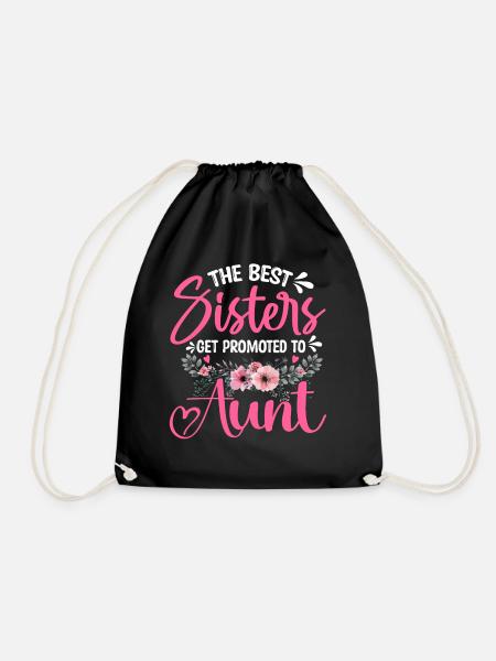 Promoted to Aunt Baby Pregnancy Announcement - Turnbeutel - Schwarz