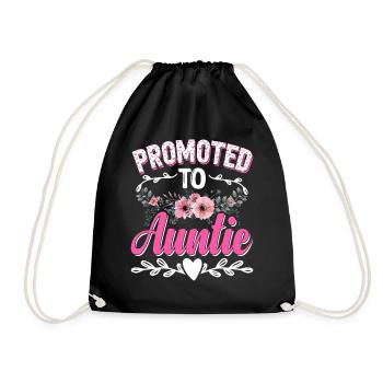 Promu à la conception florale de tante pour les nouvelles tantes - Sac de sport léger - noir - Devant