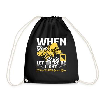 Quand Dieu a dit qu’il y aurait de la lumière, j’ai dit de détourner le regard - Sac de sport léger - noir - Devant