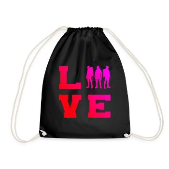 Climbers Men Bouldering Bouldering Climbing - Drawstring Bag - black - Front
