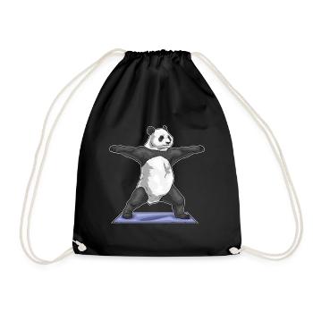 Panda Yoga Fitness Gymnastics - Drawstring Bag - black - Front