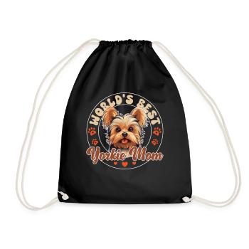 Yorkshire Terrier Chien Yorkie maman - Sac de sport léger - noir - Devant