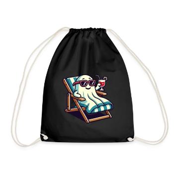 Summer Halloween Spooky Lifestyle Costume Idea - Drawstring Bag - black - Front