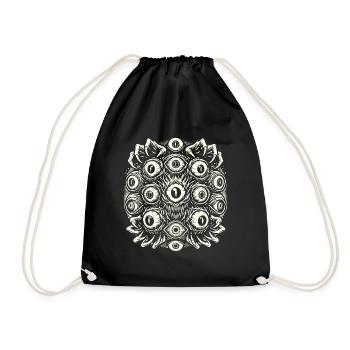 Dark Monster Eyes Scary Halloween - Drawstring Bag - black - Front