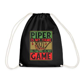 Piper est mon nom, souffler est mon jeu sarbacane - Sac de sport léger - noir - Devant