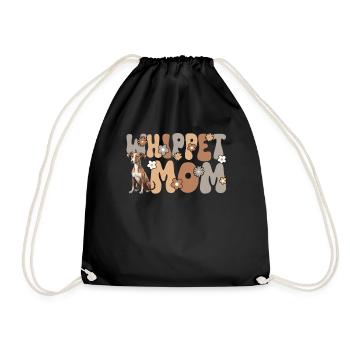 Whippet Groovy Whippet Mom - Turnbeutel - Schwarz - Vorne