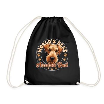 Airedale Terrier Dog Airedale Dad - Turnbeutel - Schwarz - Vorne