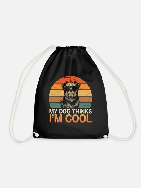 Shi Shitzu Mein Hund Denkt Das Ich Cool Bin - Turnbeutel - Schwarz