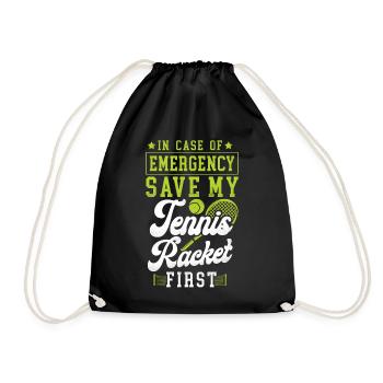 Raquette de joueur de tennis drôle au cas où - Sac de sport léger - noir - Devant