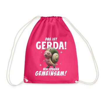 Funny Tshirt Humor Lazy Fun Sport Running Work - Drawstring Bag - fuchsia - Front