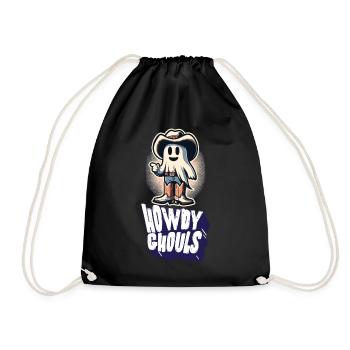 Drôle Cowboy Ghost Salutation Ghosts Girls - Sac de sport léger - noir - Devant