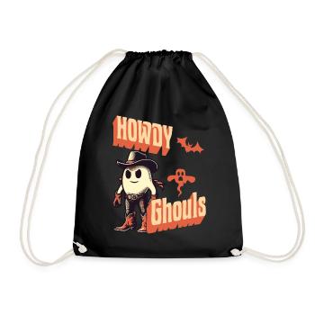 Drôle Cowboy Ghost Salutation Ghosts Girls - Sac de sport léger - noir - Devant