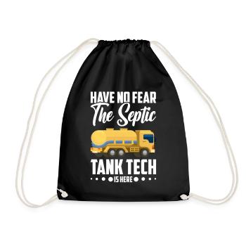 Technicien de fosse septique Installateur de système d’égout - Sac de sport léger - noir - Devant